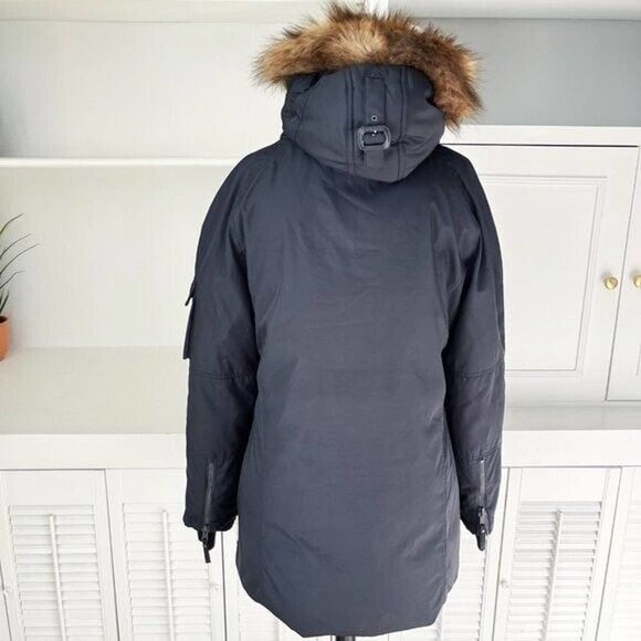 S13/NYC Black Faux Fur Trim Sherpa Hooded Anorak Jacket Size XL - Picture 4 of 9